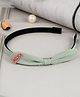 Little Palz Love Applique Bow Hair Band - Light Green