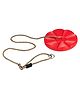 Renzor Plastic Round Disc Swing Seat With Adjustable Hanging Rope - Red
