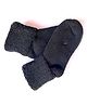 Flaunt Chic Solid Woolen Lining Socks - Black
