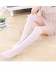 Flaunt Chic Mesh Bow Detailed Checked Socks - Pink