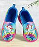 KazarMax Shimmery Star & Unicorn With Rainbow Slip On Shoes - Pink