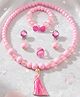 SYGA Children's Colorful Necklace Spot Jewelry Set Pack of 4 - Pink