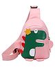 SYGA Children's School Bag Dinosaur Cartoon Sling Chest Multi-Purpose Bag for 2-4 Years Kids - Pink