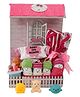 Little Surprise Box Newborn Baby Girl Picket Fence House Hamper Pack of 20 - Pink