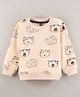 Little Kangaroos Full Sleeves Sweatshirts Animal Print - Butter