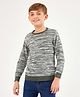 Primo Gino Full Sleeves Cotton Sweater Abstract Lines Design - Green