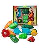 Baybee Vegetables Cutting Kitchen Playset With Knife & Board - Multicolour