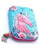 New Pinch Unicorn Printed Hard Top Pencil Pouch - Pink