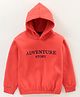 Smarty Girls 100% Cotton Fleece Full Sleeves Hooded Pullovers Text Print - Bright Red