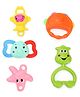 New Pinch Soothing Teether And Rattle Set Pack of 5 - Multicolor