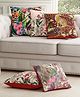 SEJ by Nisha Gupta Premium Cushion Covers Abstract Print Pack Of 5 - Pink