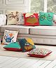 Sej by Nisha Gupta Set of 8 Abstract Premium Cushion Covers - Red