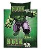 Marvel Avengers Single Cotton Bedsheet With 1 Pillow Cover Hulk Print - Green