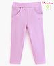 Honeyhap Premium Super Stretch & Soft, Heavy Cotton Jeggings with Front Pockets - Orchid Bouquet