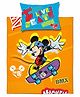Disney Mickey Mouse Single Bedsheet with 1 Pillow Cover - Orange