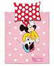 Disney Minnie Mouse Single Bedsheet with 1 Pillow Cover - Pink