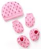 Earthy Touch Cotton Cap Mittens and Booties Floral Print Pink - Diameter 15 cm
