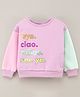 Vitamins Full Sleeves Sweatshirt Text Print - Purple