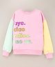 Vitamins Full Sleeves Sweatshirt Text Print - Pink