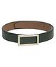 CALVADOSS Rectangular Buckle Solid Non Leather Belt - Black