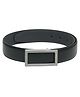 CALVADOSS Textured Self Designed Belt With Rectangular Belt - Black