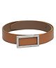 CALVADOSS Rectangular Buckle Solid Non Leather Belt - Brown