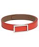 CALVADOSS Rectangular Buckle Solid Non Leather Belt - Red