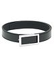 CALVADOSS Rectangular Buckle Solid Non Leather Belt - Black