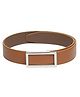 CALVADOSS Rectangular Buckle Solid Non Leather Belt - Tan