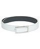 CALVADOSS Rectangular Buckle Solid Non Leather Belt - White