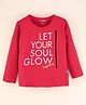 Fido Full Sleeves Top Text Print - Red