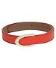 CALVADOSS Buckle Detailed Solid Non Leather Belt - Red