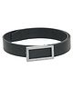 CALVADOSS Rectangular Buckle Solid Non Leather Belt - Black