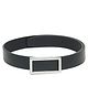 CALVADOSS Rectangular Buckle Solid Non Leather Belt - Black