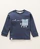 First Smile Full Sleeves T-Shirt Text Print - Blue