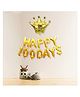 Untumble Happy 100 Days Foil Balloon & Crown Balloon Set- Gold
