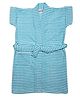 BUMZEE Half Sleeves Striped Bathrobe - Blue