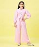 Stylo Bug Puffed Full Sleeves Solid Jumpsuit - Pink