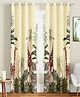 SEJ by Nisha Gupta Pack of 2 Abstract Eyelet Door Curtains - Cream