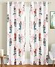 SEJ by Nisha Gupta Set of 2 Floral Eyelet Door Curtains - White