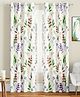 SEJ by Nisha Gupta Floral Eyelet Long Door Curtains Pack of 2 - White