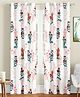 SEJ by Nisha Gupta Floral Eyelet Long Door Curtains Pack of 2 - White