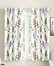 SEJ by Nisha Gupta Set of 2 Floral Eyelet Window Curtains -White