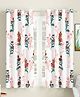 SEJ by Nisha Gupta Set of 2 Floral Eyelet Window Curtains - White