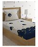 Hosta Homes 280 Gsm Glaced Cotton Cartoon Printed Single Bed Sheet With 1 Pillow Cover - Multicolor