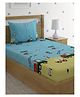 Hosta Homes 280 Gsm Glaced Cotton Cartoon Printed Single Bed Sheet With 1 Pillow Cover -  Multicolor