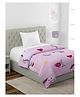 HOSTA HOMES 210 GSM Glace Cotton Unicorn Toons Printed Microfibre Filled Reversible Single Bed Comforter - Multicolor