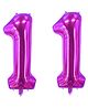 Party Anthem Number 11 Foil Balloon -  Pink