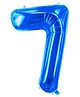 Party Anthem Number 7 Foil Balloon -  Blue