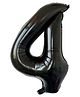 Party Anthem Number 4 Foil Balloon Black - Height 40.6 cm